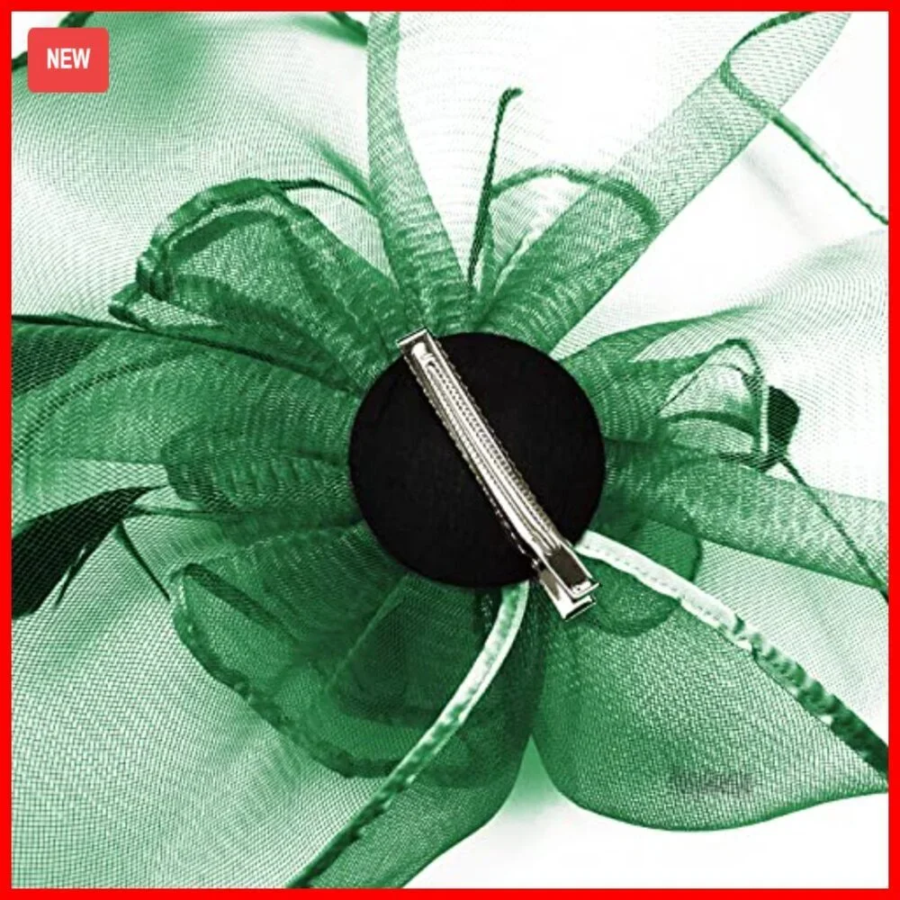Mesh Feather Fascinator Hat with Clip for Wedding Tea Party Special Occasion